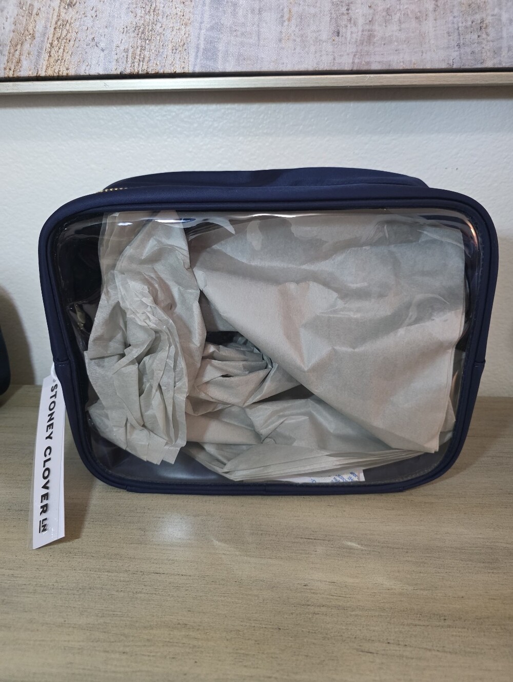 Navy Women's Stoney Clover Lane Pouch Clear On One Side NWT